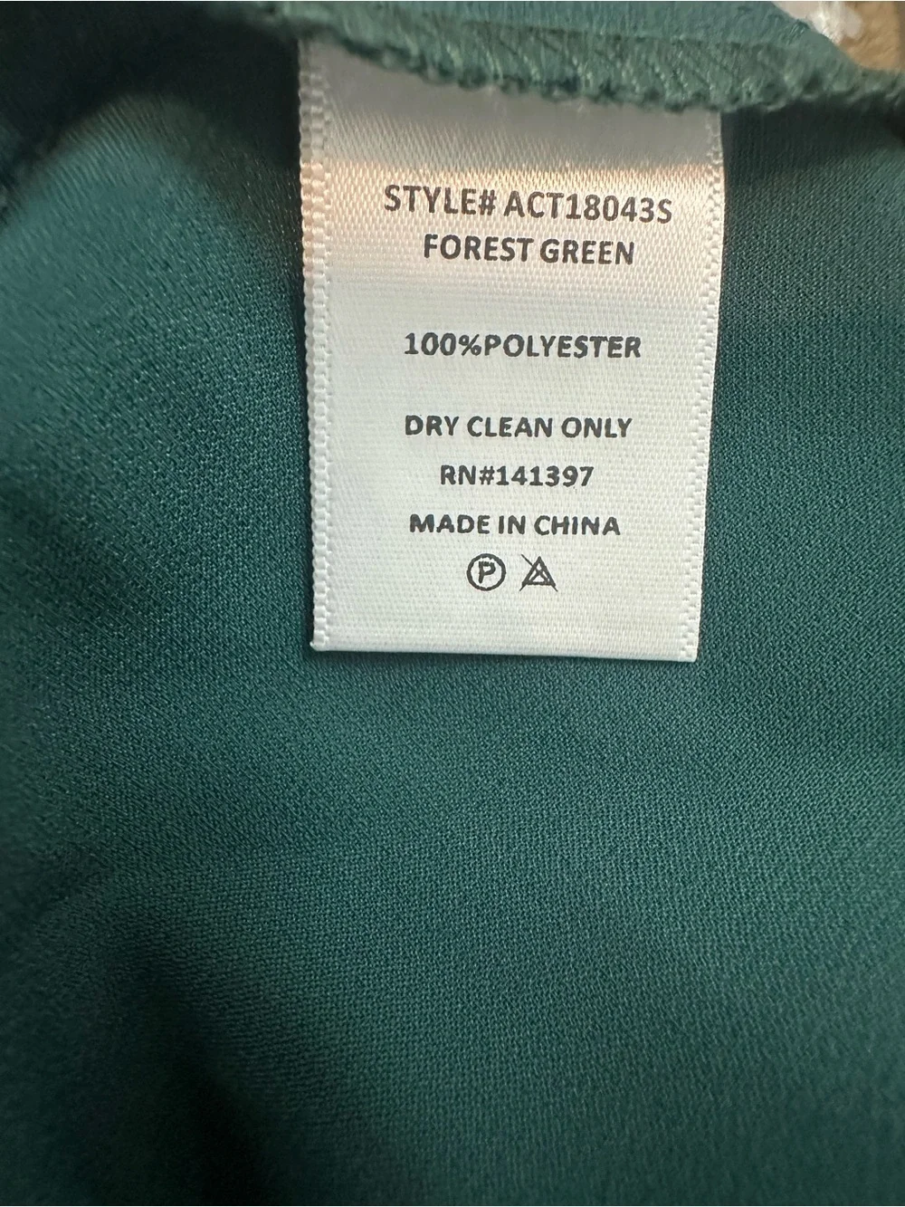 NWT ASTR The Label Forest Green Faux Wrap Satin Blouse Medium Puff Sleeve